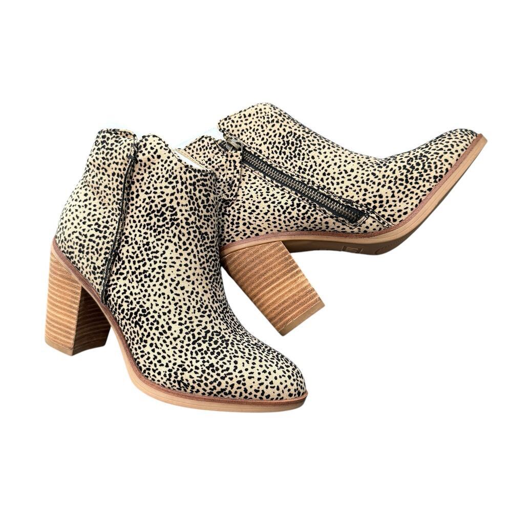 NEW Mia Ankle Boots Tracee Leopard Animal Print Booties Western 6‎ WIDE
